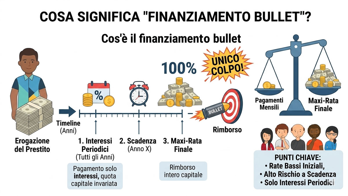 finanziamento bullet infografica